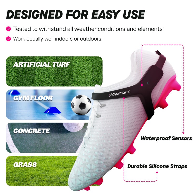 Playermaker Additional Pair of Red Straps Compatible with CITYPLAY and Playermaker 2.0 Smart Sensor Technology (Sensor not Included) - Image 3