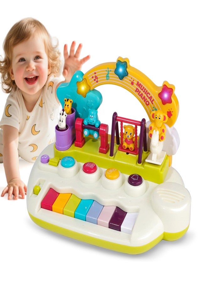 nicknack Baby Piano Toys for 1+ Years Old Birthday Gifts Animal Light Up Musical Toy Music Toy Instruments Piano Keyboard Toy for Toddlers Infant Learning Educational Interactive Toys 3+ Months - Image 1