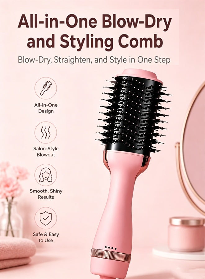 Woofixer 1000W Hair Dryer with 360 Degree Rotatable Cord 3 Speed Settings, All-in-One Blow-Dry and Styling Comb, Soft Touch Rubber Finish Fast Drying Blow Dryer Even Heat Distribution Lightweight Travel Home Hair Dryer for Women - Image 3