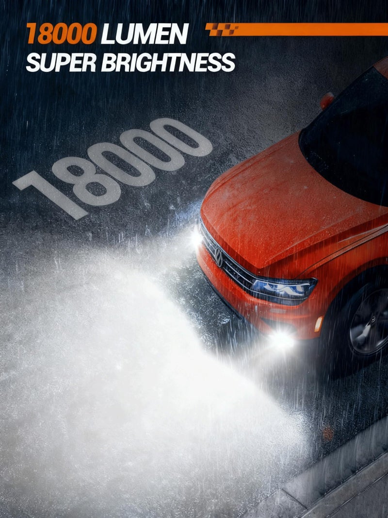 SEALIGHT 2504 PSX24W LED Fog Light Bulbs, 18,000 LM 6500K White 2504 Fog Lights Led, 5530 CSP Chips, IP68 Waterproof Plug and Play, Pack of 2 - Image 2