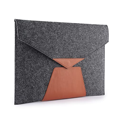 GadgetBite Felt Matting Laptop Sleeve Case Cover with Hidden Magnet Compatible for MacBook Air & Pro M1/M2, 13 Inches All Laptops, Easy to Carry, Documents Carry, & Prevents Scratches(Grey) - Image 1
