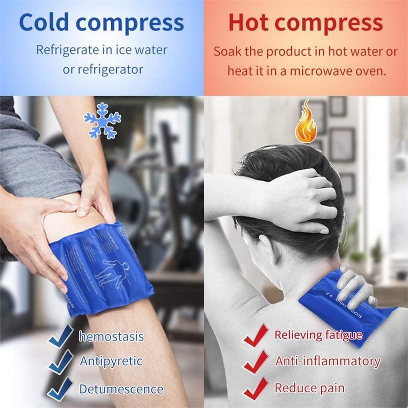 neotimely Gel Ice Cold Packs, Ice Pack for Injuries Reusable, Soft Cold/Hot Compress, Provides Alleviate Joint and Muscle Pain Flexible Therapy for Injuries Knees, Back, Shoulders, Arms and Legs (17 X 6 Inch) - Image 3