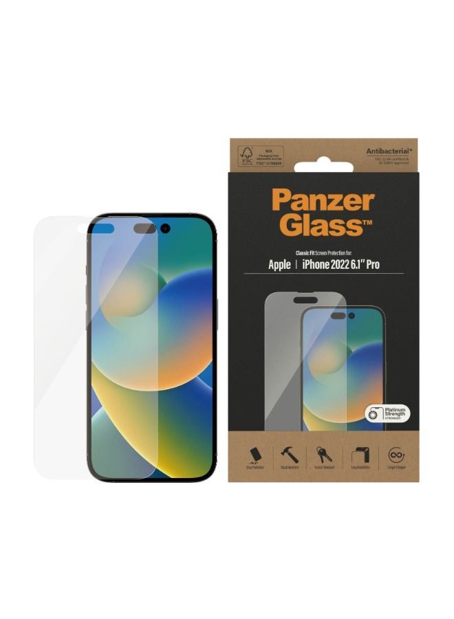 PanzerGlass حماية شاشة بتصميم كلاسيكي لجهاز آبل آيفون 14 برو 6.1 بوصة - Image 2