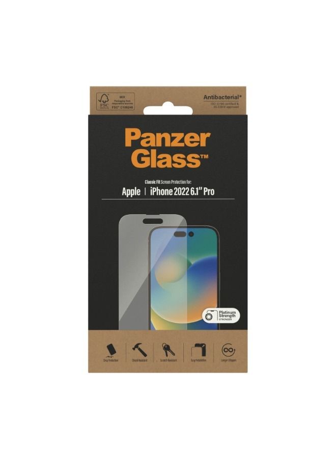 PanzerGlass حماية شاشة بتصميم كلاسيكي لجهاز آبل آيفون 14 برو 6.1 بوصة - Image 3