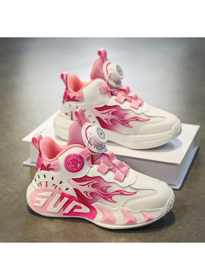 Children's Shoes For Girls  Spring And Autumn New Kidsren's Running Basketball Shoes For Older Kidsren Spring Soft-soled Sports Shoes For Girls