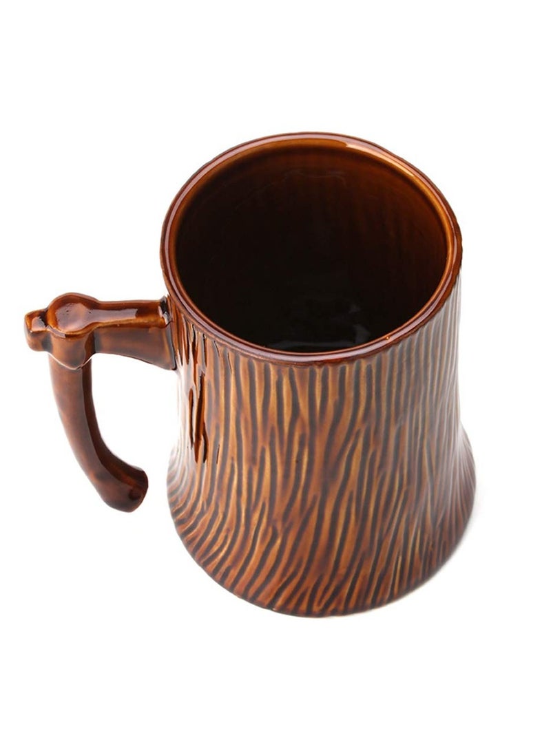 SYOSI SYOSI Ceramic Funny Coffee Mug, Stump Axe Shape, Creative Breakfast Milk Water Coffee Cup, Office Birthday Coffee Gift Cup Present, 600ml  - Image 1
