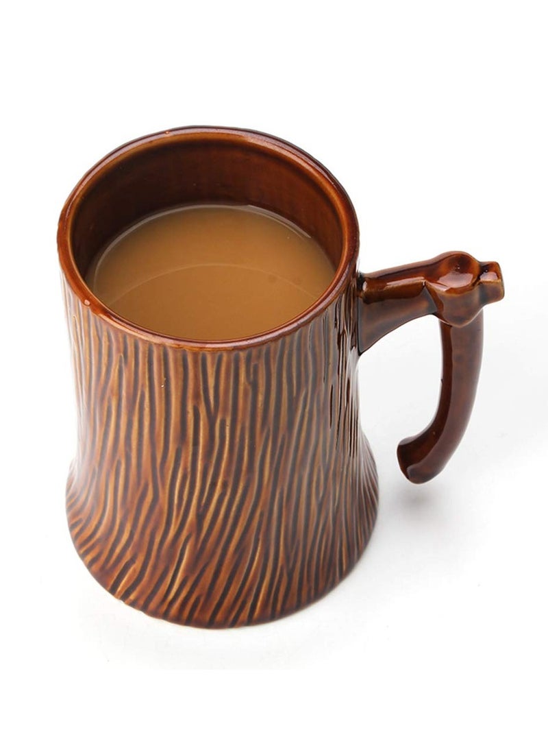 SYOSI SYOSI Ceramic Funny Coffee Mug, Stump Axe Shape, Creative Breakfast Milk Water Coffee Cup, Office Birthday Coffee Gift Cup Present, 600ml  - Image 2