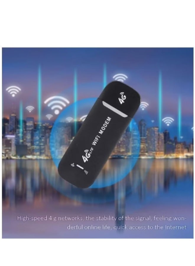 راوتر واي فاي ذكي محمول بتقنية 4G – شبكة لاسلكية متنقلة مع تغطية إشارة قوية للغاية، جهاز هوت سبوت بمنفذ USB للتشغيل الفوري للاستخدام في السفر والمنزل والمكتب (أسود) - Image 4