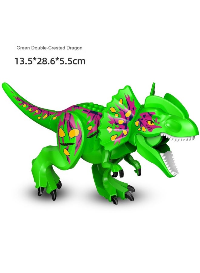 NIBEMINENT Jurassic Dinosaur Building Blocks - T-Rex and Triceratops Set