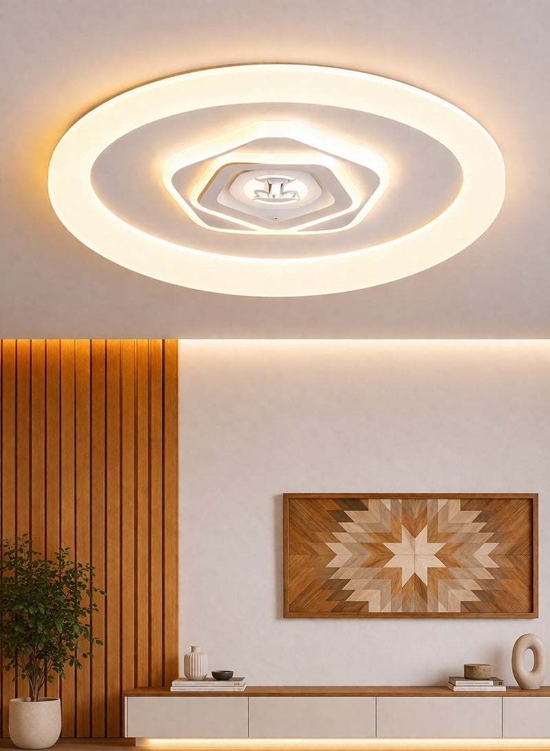 Vmax 50cm Round LED Ceiling Light – 3 Color Changing Flush Mount – Modern Slim Ceiling Lamp – Energy Saving & Dustproof – Ideal for Living Room, Bedroom & Hall - Image 1