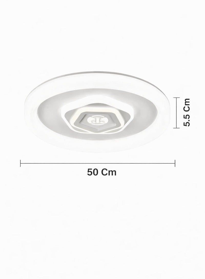 Vmax 50cm Round LED Ceiling Light – 3 Color Changing Flush Mount – Modern Slim Ceiling Lamp – Energy Saving & Dustproof – Ideal for Living Room, Bedroom & Hall - Image 4