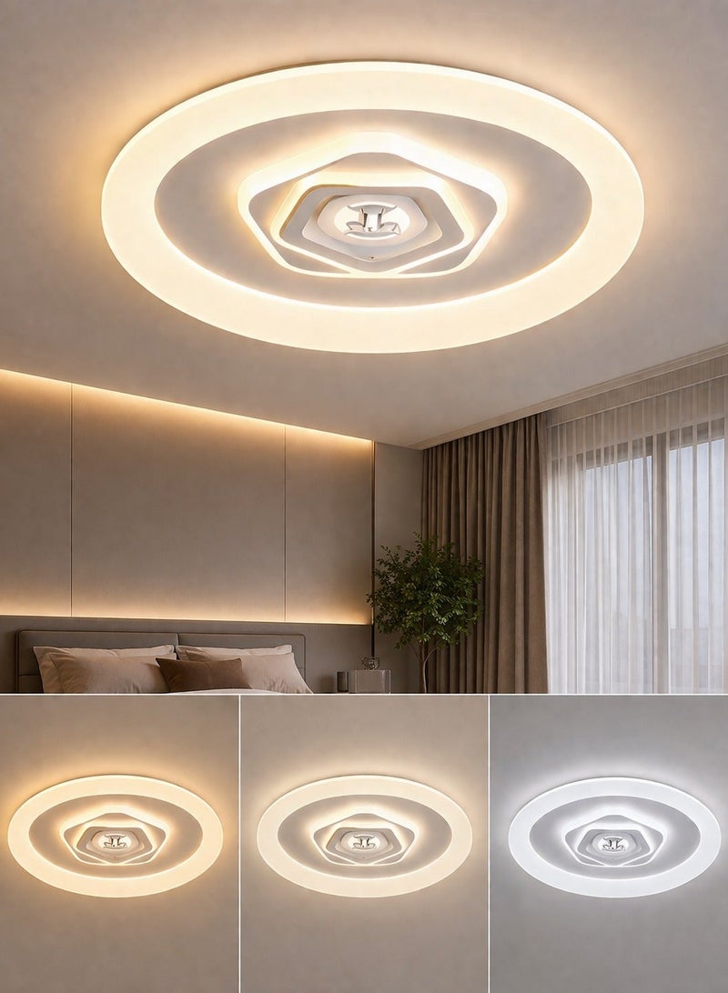 Vmax 50cm Round LED Ceiling Light – 3 Color Changing Flush Mount – Modern Slim Ceiling Lamp – Energy Saving & Dustproof – Ideal for Living Room, Bedroom & Hall - Image 2