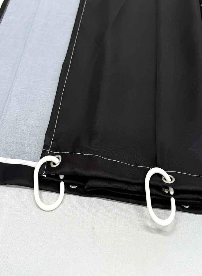 ICTEISOM Halloween Shower Curtains for Bathroom, Cute Ghost Pumpkin Bath Curtain Set, Fall Autumn Floral Shower Curtain Waterproof Polyester Black Fabric 72x72 Inch - Image 5