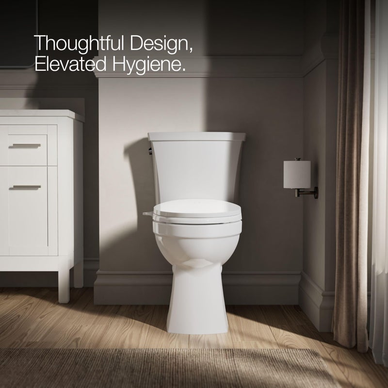Kohler PureWash M300 Manual Elongated Bidet Toilet Seat, White Handle, Quiet-Close Lid Prevents Slamming, Toilet Bidet, Easy Installation with Quick-Release Hinges, Self-Cleaning Wand - Image 5