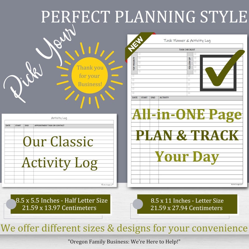 Life Charge Task Planner & Activity Log Notepad â€“ 60 Page Undated Daily & Hourly Planning Pad, To-Do List, Checklist, Track Time & Tasks, ADHD Tracker â€“ Organize Workday, Boost Productivity â€“ 8.5 x 11 Tear Sheets - Image 3