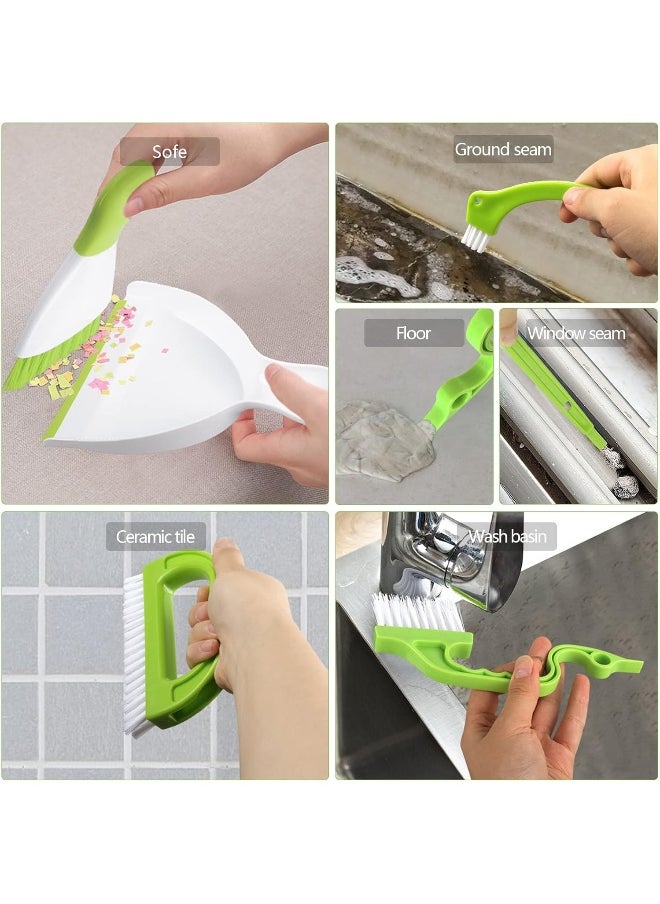 LeeLoon LeeLoon Hand-held Dustpans Grout Brush Groove Gap Cleaning Tools set  - Image 3