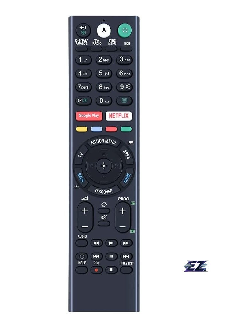 PopZa Replacement Voice Remote Control RMF-TX300E RMF-TX200E for Sony Bravia Android TV – Compatible with KD-55X9000E, KD-55X9300E, KD-85X8500D, KD-75X9400D, KD-49X8000D, KD-65X8500D, KD-65X9300D – Includes Battery - Image 2