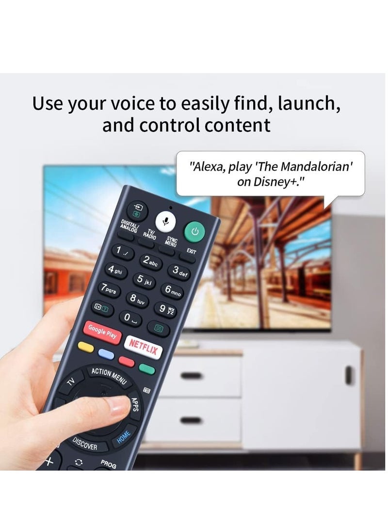 PopZa Replacement Voice Remote Control RMF-TX300E RMF-TX200E for Sony Bravia Android TV – Compatible with KD-55X9000E, KD-55X9300E, KD-85X8500D, KD-75X9400D, KD-49X8000D, KD-65X8500D, KD-65X9300D – Includes Battery - Image 5