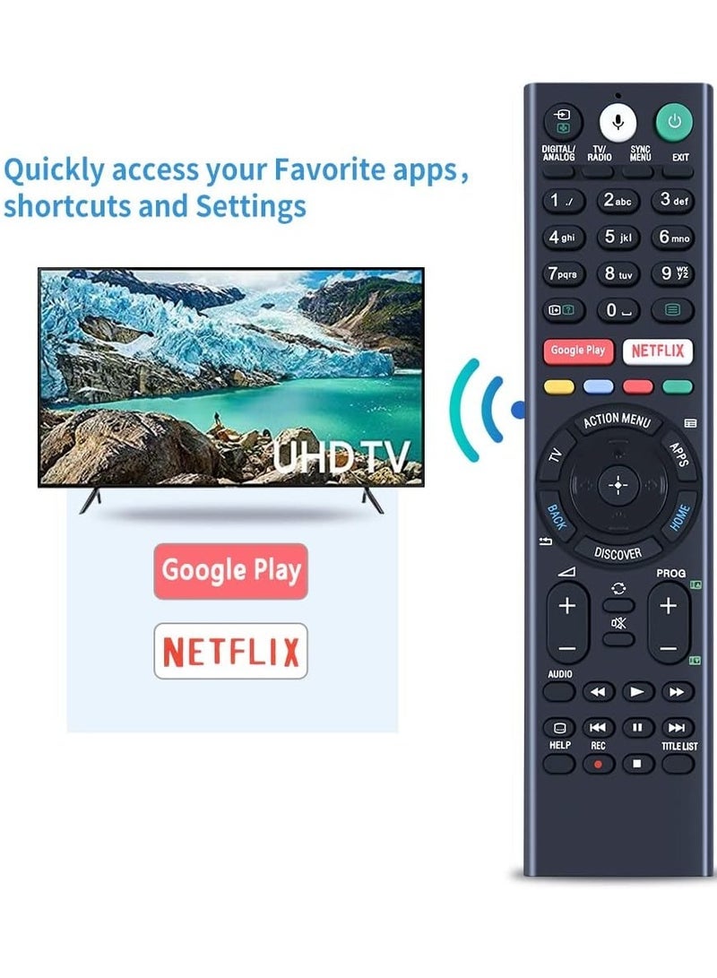 PopZa Replacement Voice Remote Control RMF-TX300E RMF-TX200E for Sony Bravia Android TV – Compatible with KD-55X9000E, KD-55X9300E, KD-85X8500D, KD-75X9400D, KD-49X8000D, KD-65X8500D, KD-65X9300D – Includes Battery - Image 4