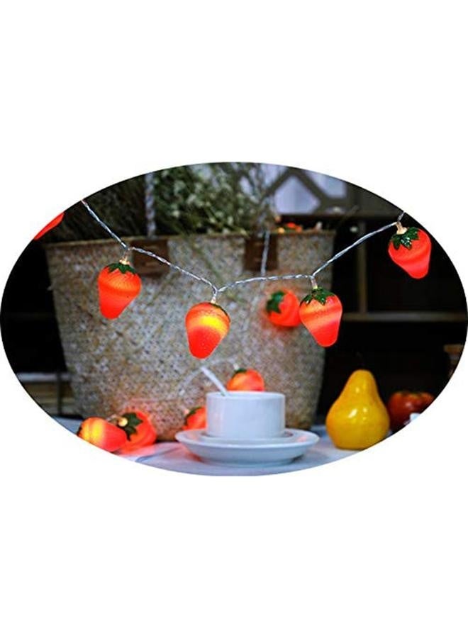 NIBEMINENT 3 Meters 20LED Strawberry String Lights Battery Powered Indoor Outdoor Lighting Lamp for Wedding Home Birthday Garden Yard Patio Party Decorations  - Image 1