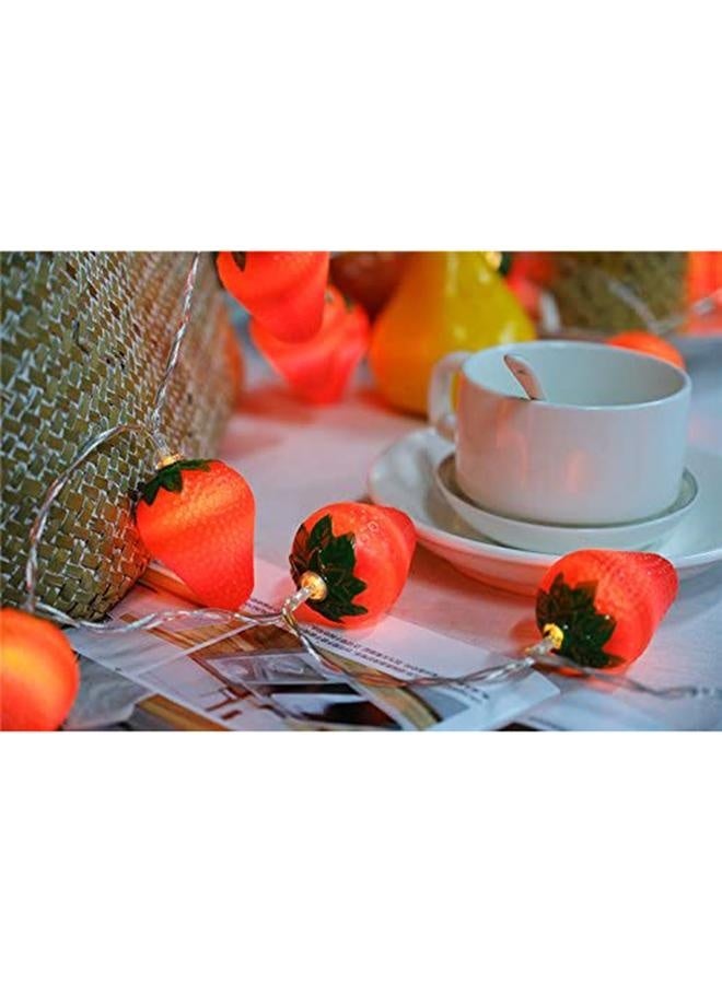 NIBEMINENT 3 Meters 20LED Strawberry String Lights Battery Powered Indoor Outdoor Lighting Lamp for Wedding Home Birthday Garden Yard Patio Party Decorations  - Image 4