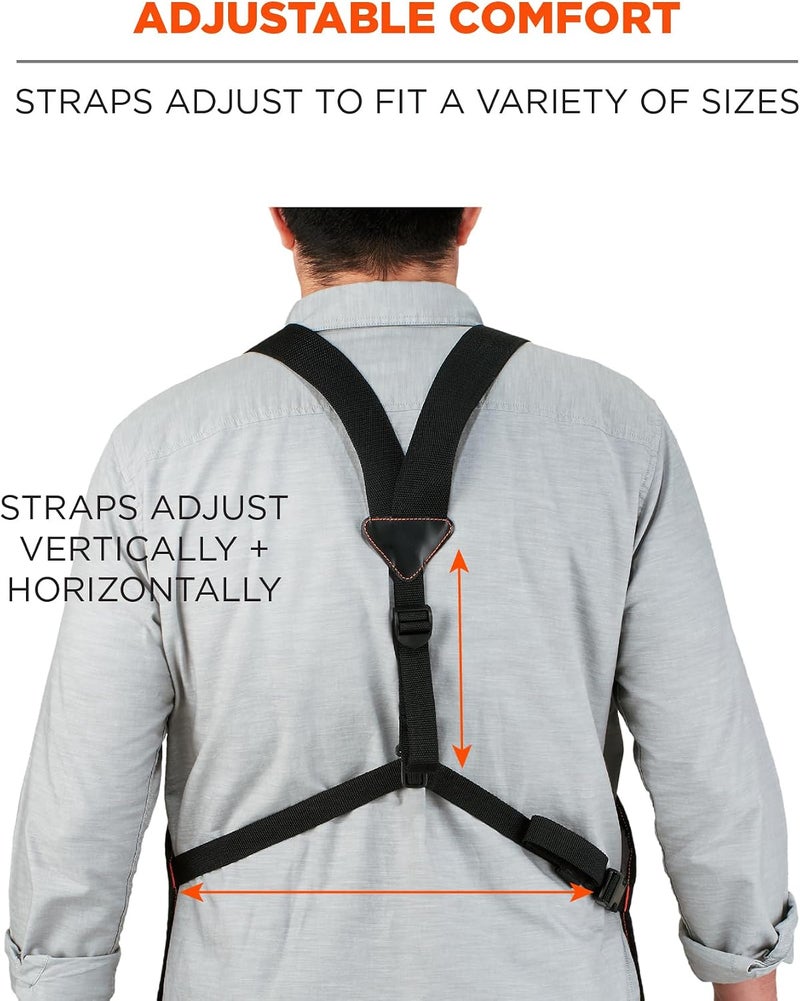 Ergodyne Arsenal 5704 Heavy-Duty Canvas Tool Apron with 22 Pockets, Adjustable, Gray - Image 5