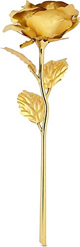 Webelkart Plastic Valentine Gift for Girls Boys Girlfriend Boyfriend Husband Wife Love Couple Decorative 24K Gold Plated Artificial Rose Flower with Box (Gold, 10 Inches), Artificial Gold Rose - Image 3