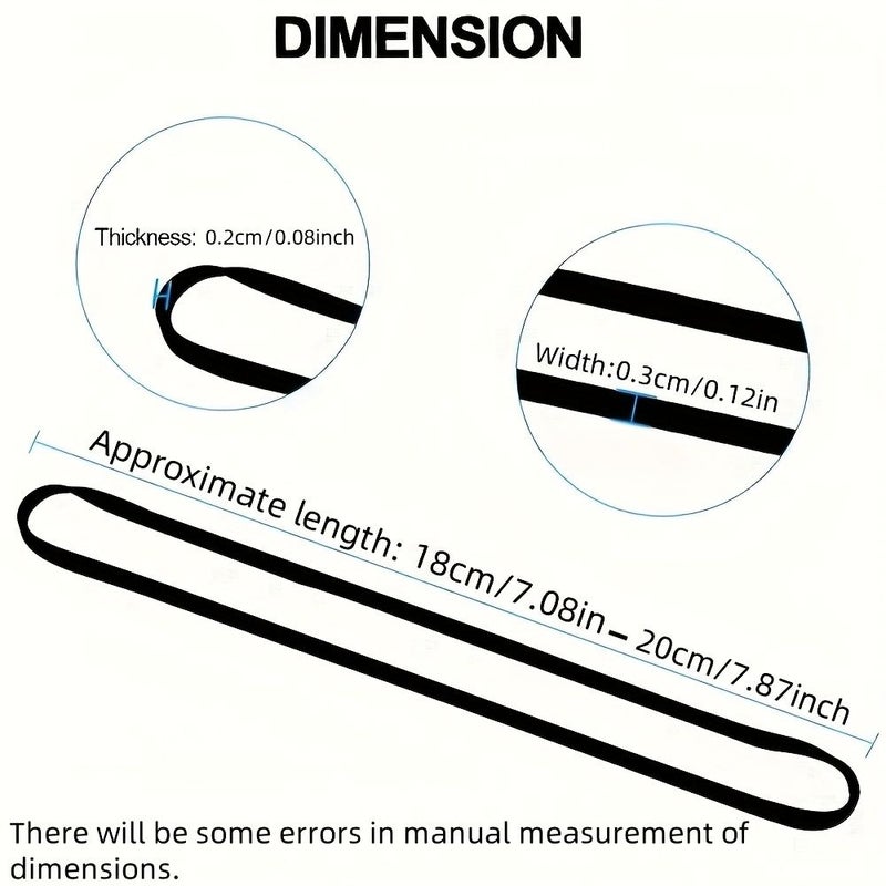 10 Pcs Heavy Duty Black Rubber Straps 360mm Industrial Elastic Bands For Warehouse Bundling Home Organizing Moving And Crafts - Image 1