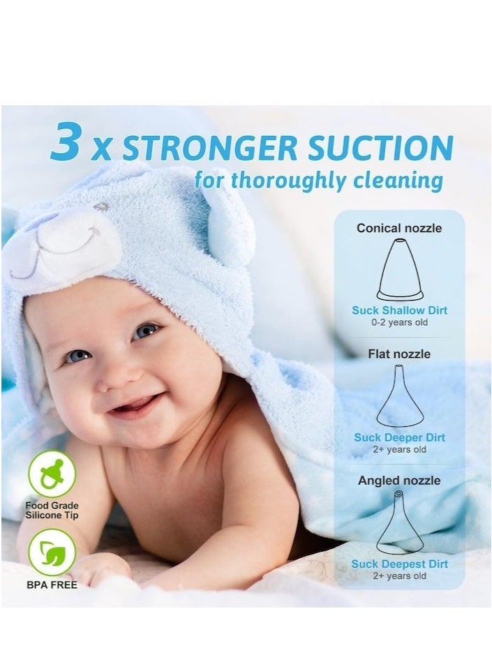 general مُصَاص أنف كهربائي للأطفال، 9 مستويات شفط، قابل لإعادة الشحن مع ضوء ليلي و10 موسيقى مهدئة، أبيض - Image 2