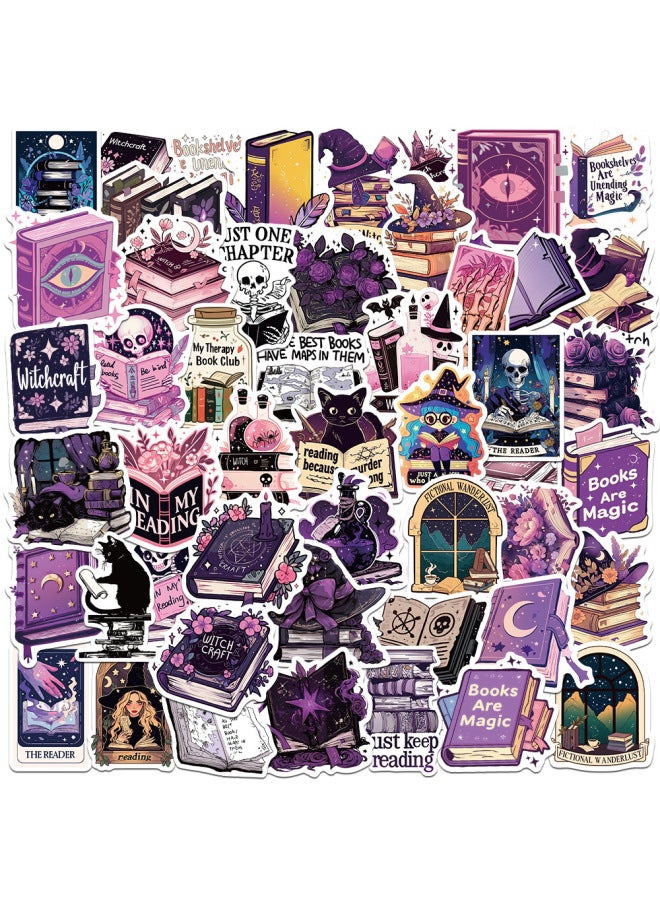 50 Sheets/2 Magic Bookish Nerd Witch Series Graffiti Stickers Suitcase Waterproof Stickers