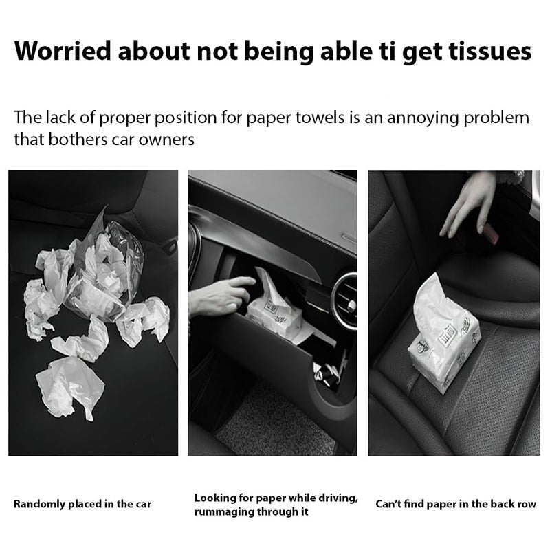 WISKA® Car Tissue Box Holder for Car Animal Faces Cute Cartoon Multifunctional Portable Car Tissue Paper Holder for Car Interior Decoration Accessories (Green) - Image 3