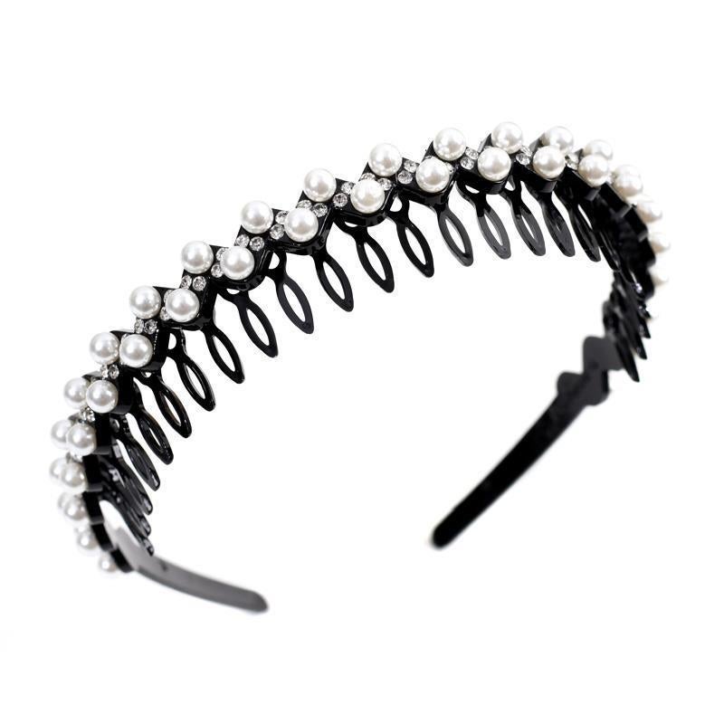 Generic Wholesale Rhinestone Hairband Non-Slip GripZ-shaped pearl Z-shaped pearl