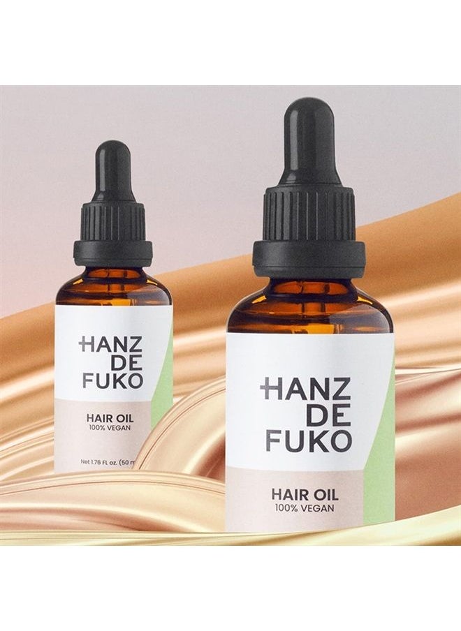 hanz de fuko - Vegan Hair and Beard Oil – Hydrating Oil for Softer, Smoother Hair– Supports Growth and Beard Health – 1.76 oz. - Image 1