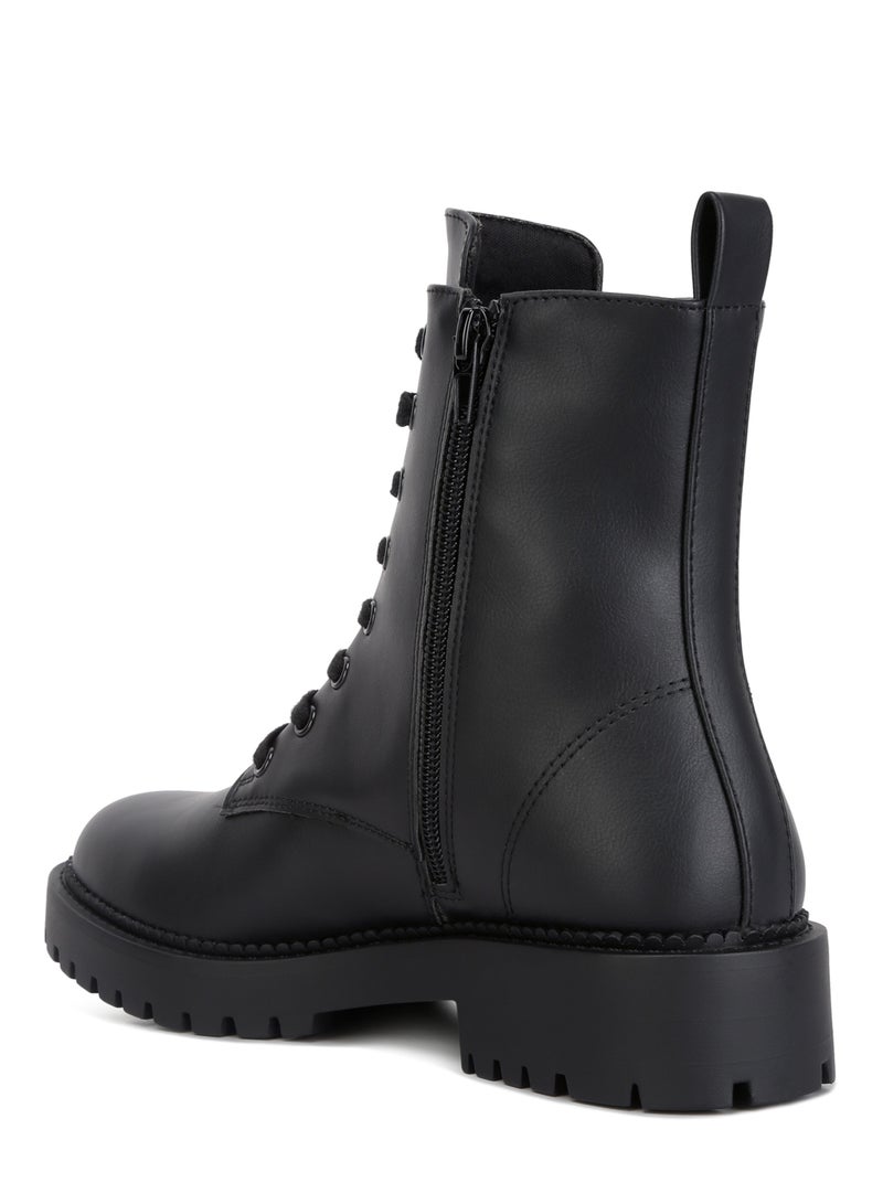 لندن راج أحذية نسائية من لندن راغ برباط من الجلد الصناعي باللون الأسود - Image 3