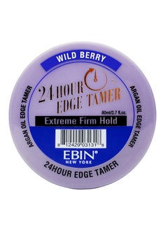 EBIN NEW YORK EBIN NEW YORK 24 Hour Argan Oil Edge Tamer Refresh 27oz 80ml Wild Berry  Extreme Firm Hold Smooths  Tames Frizz  No Flaking or Drying  High Shine Long Lasting All Hair Types Styling Gel 