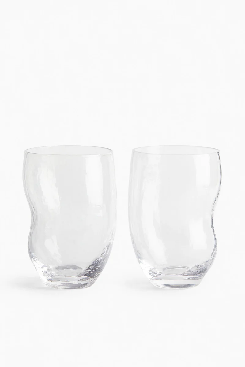 H&M 2-pack glass tumblers