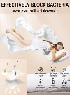 Oasisgalore ملاءات سرير للاستعمال مرة واحدة، ملاءات سرير محمولة، فصل الأوساخ، أساسيات السفر الصحية السميكة للسبا، الوشم، الصالون، الفندق للأزواج، مجموعة من 4 قطع منشفة حمام + منشفة، 70 × 140 سم  - Image 4