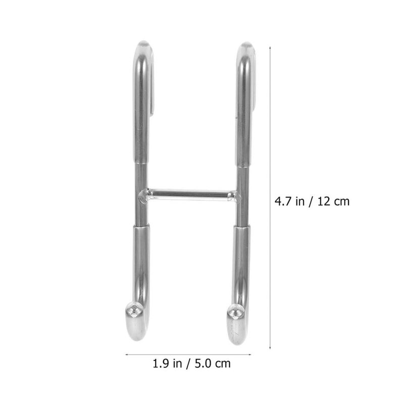 2Pcs Stainless Steel Shower Door Towel Hooks With Scratch Proof Pads For Bathroom Organization - Image 3