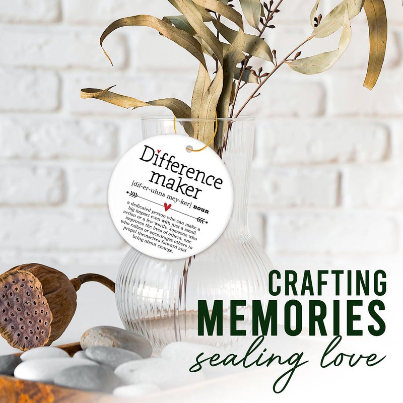 HEXMOZ هدايا تقدير Hexmoz للنساء - شكرًا لك اختلاف صانع هدايا زخرفة سيراميك ذي تذكار الذكرى السنوية هدايا لمديرة قيادة زميل العمل في العمل المتطوع - Image 5