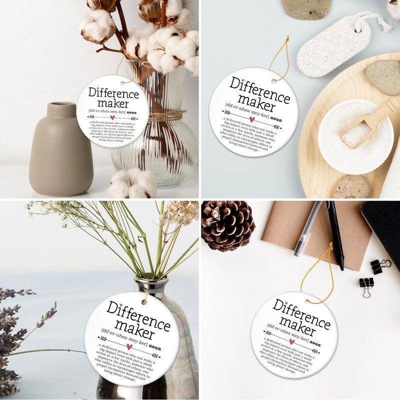 HEXMOZ هدايا تقدير Hexmoz للنساء - شكرًا لك اختلاف صانع هدايا زخرفة سيراميك ذي تذكار الذكرى السنوية هدايا لمديرة قيادة زميل العمل في العمل المتطوع - Image 4