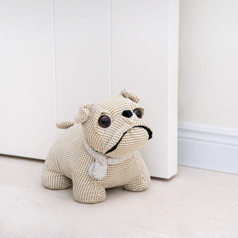 Marwood Cute Door Stopper Decorative Door Stops for Home and Office Bulldog Weighted Interior Doorstop Fabric Stuffed Animal Door Stopper Floor Decorative