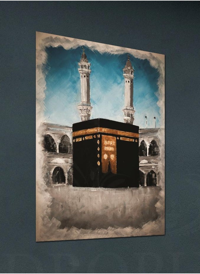 Droplyte - Kaabah Baittullah Haram Shareef Islamic Decorative Wall Art Wall Decor Card Board MDF Home Decor for Living Room, Drawing Room, Office Room and Bedroom 40CM x 60CM - Image 1