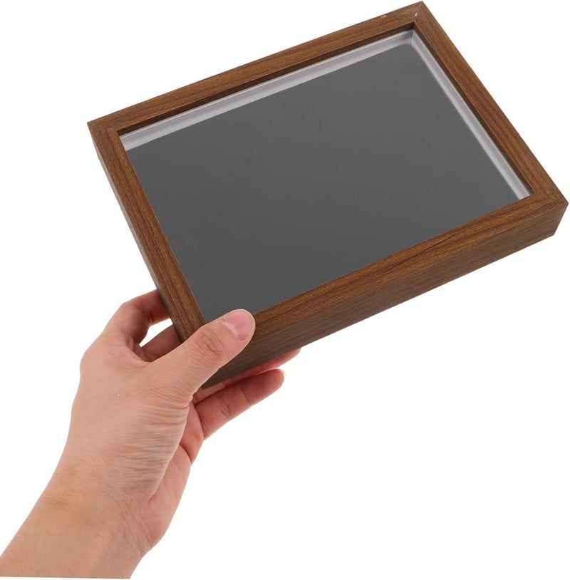 Healifty Wood Grain Medal Display Case with Clear Lid Elegant Organizer for Badges Brooches and Keepsakes Storage for Collectors and Memorabilia - Image 4