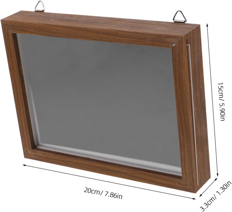 Healifty Wood Grain Medal Display Case with Clear Lid Elegant Organizer for Badges Brooches and Keepsakes Storage for Collectors and Memorabilia - Image 2