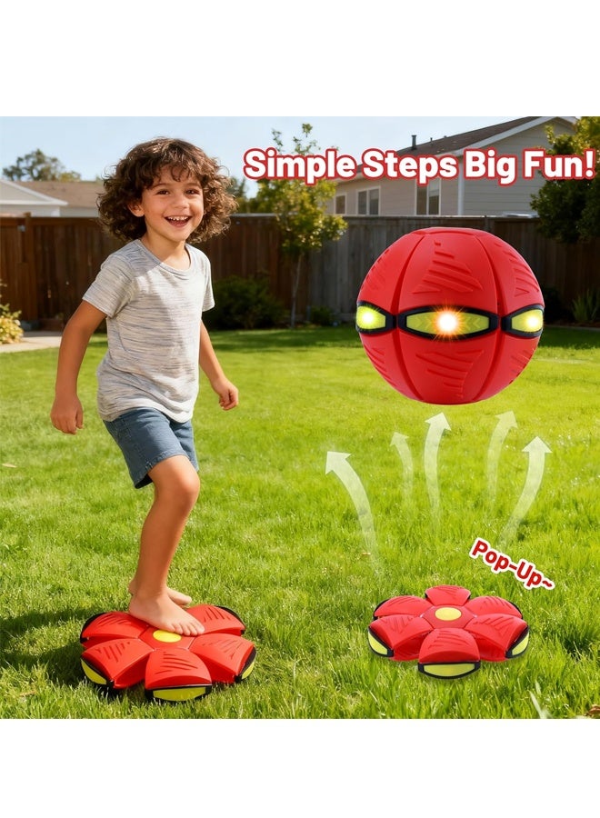 Magic Metaball ، الكرة المرتدة مع 3 أضواء ، التفاعلية المنبثقة تحويل الطيران طبق لعبة ، القابلة للطي Frisbee الطائرة القرص للتفاعل بين الوالدين والطفل الأطفال اللعب - Image 2