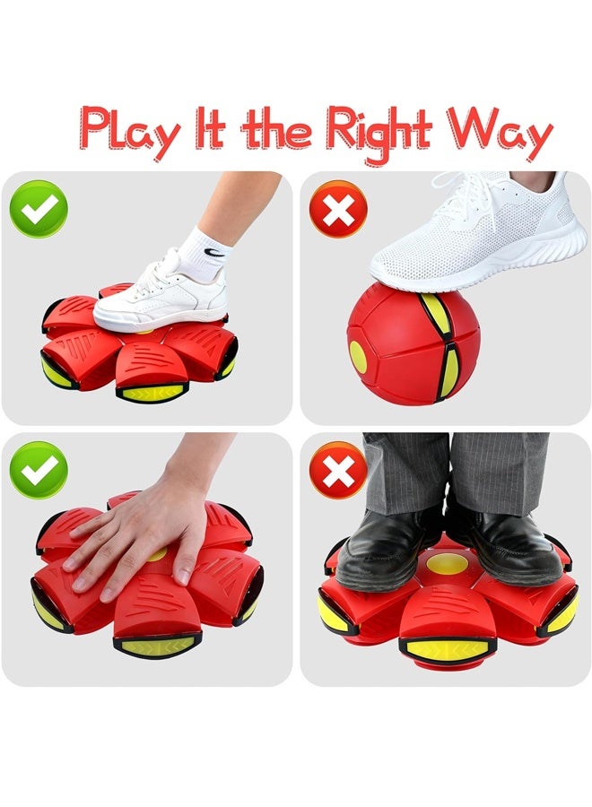 Magic Metaball ، الكرة المرتدة مع 3 أضواء ، التفاعلية المنبثقة تحويل الطيران طبق لعبة ، القابلة للطي Frisbee الطائرة القرص للتفاعل بين الوالدين والطفل الأطفال اللعب - Image 4