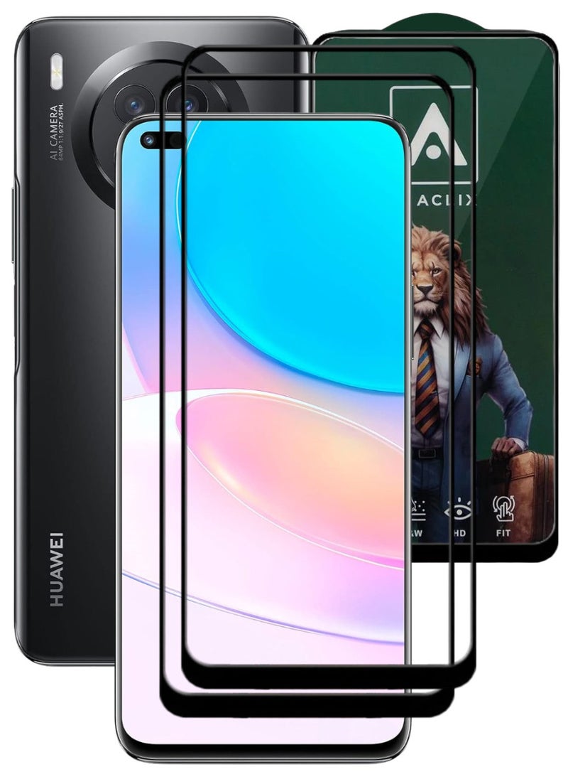 ACLIX 2 Pieces Antistatic ESD Dustproof Premium Quality High Definition Tempered Glass Screen Protector Designed For Huawei nova 8i - Image 1