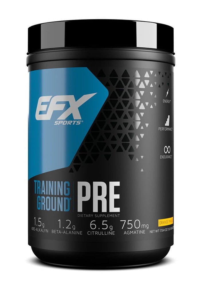 EFX SPORTS Training Ground Pre Workout - Orange Mango - (20 Servings)  - Image 1