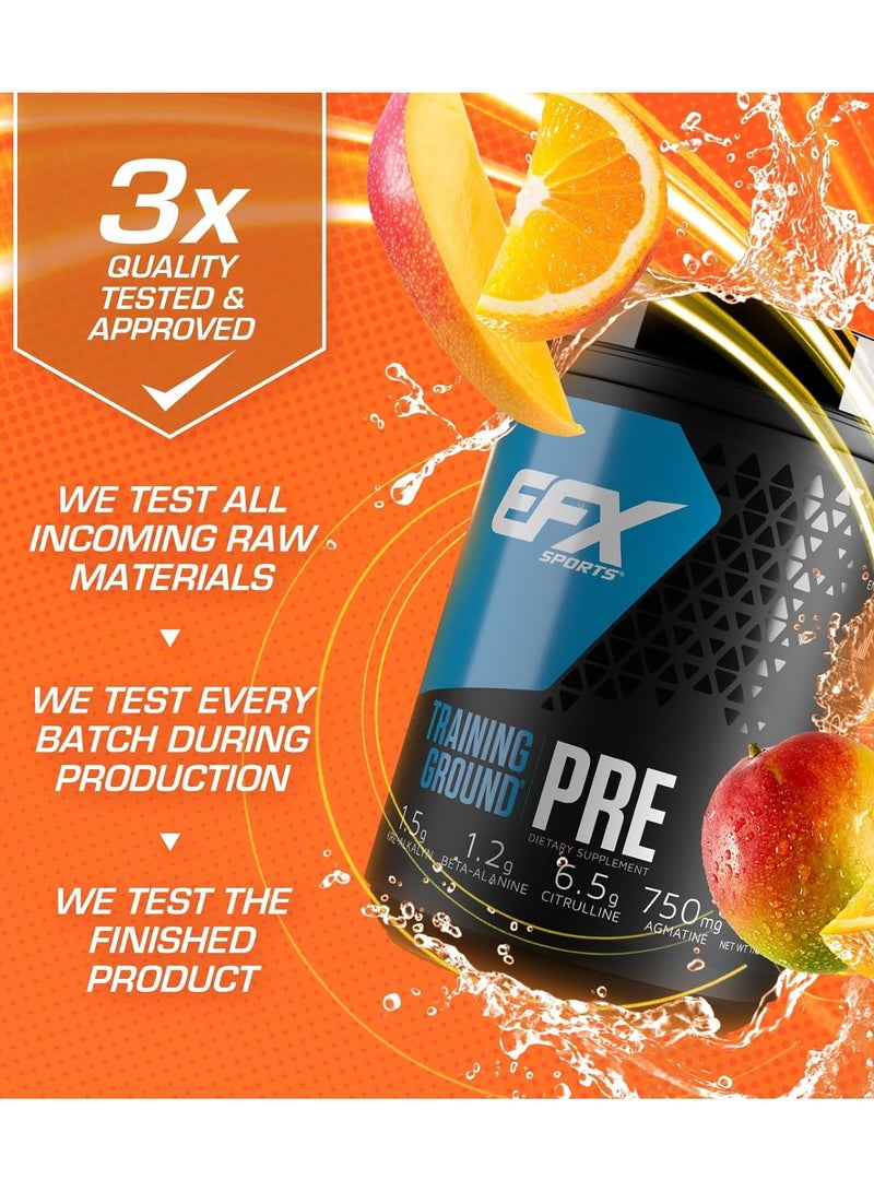 EFX SPORTS Training Ground Pre Workout - Orange Mango - (20 Servings)  - Image 3