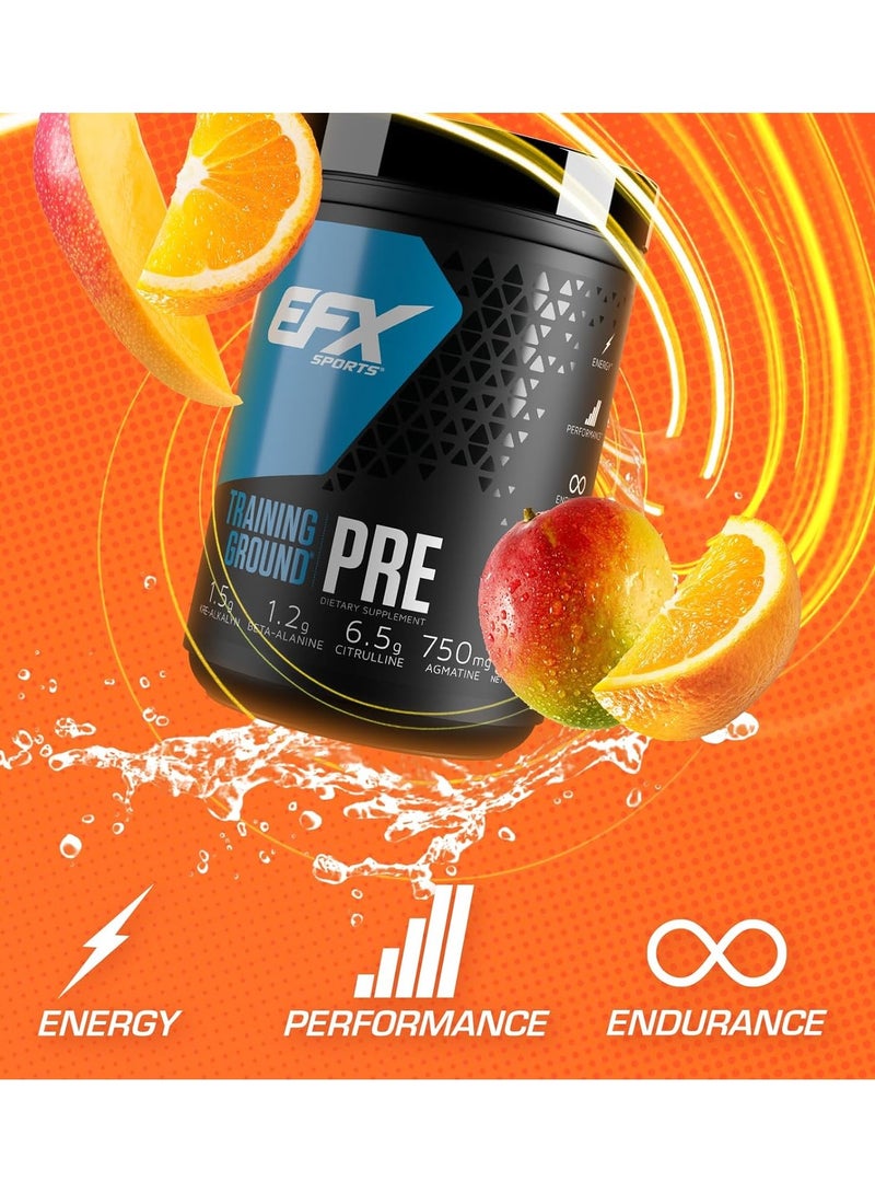 EFX SPORTS Training Ground Pre Workout - Orange Mango - (20 Servings)  - Image 4